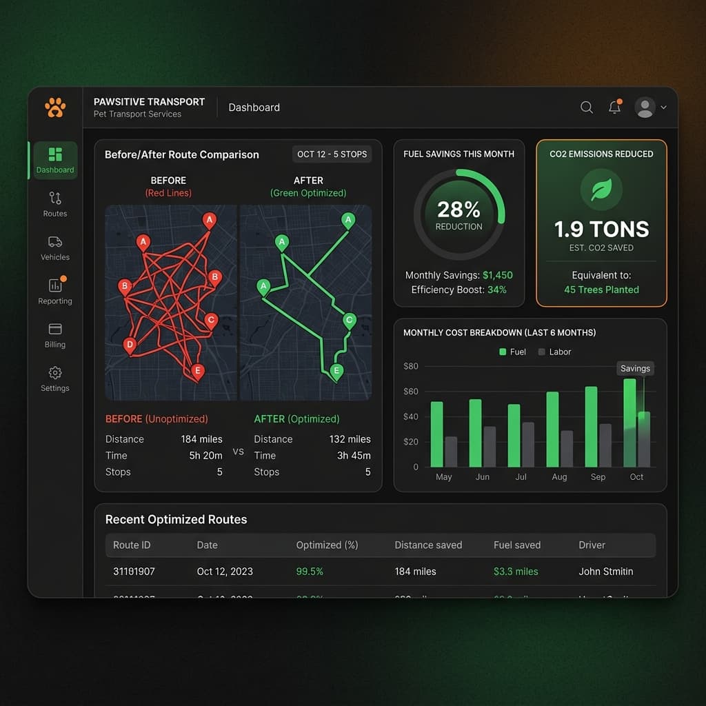 Reducing Aftercare Transport Costs with Intelligent Route Optimization